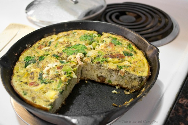 Frittata in a 9 inch Cast Iron Skillet